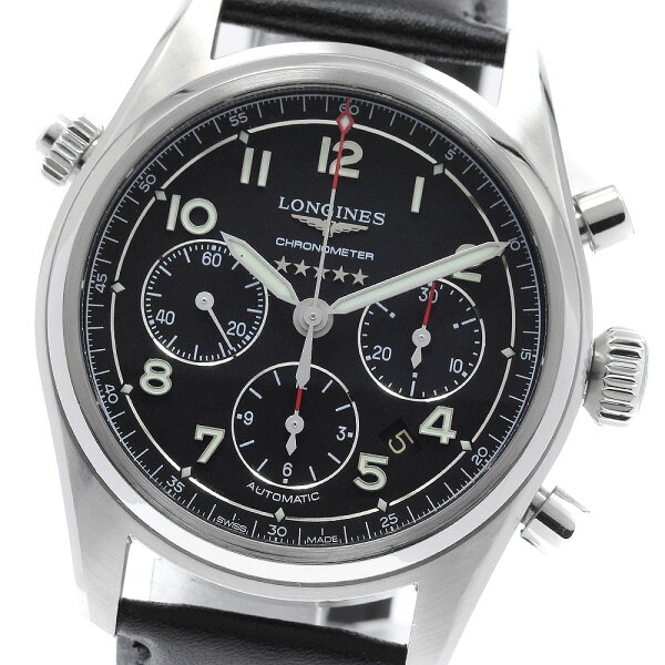 ロンジン LONGINES L3.820.4 スピリット クロノグラフ 自動巻き メンズ 良品 _970925【中古】