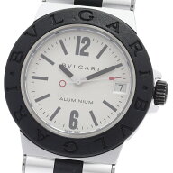 ブルガリ BVLGARI AL32TA アルミニウム デイト クォーツ ボーイズ 美品 保証書付き_979168【中古】