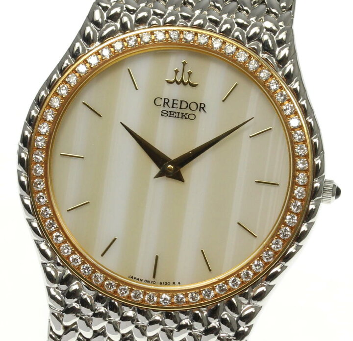 楽天市場】☆良品☆【SEIKO】セイコー クレドール 8N70-6140 ダイヤ 