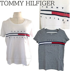 【新品■正規品■送料無料■ギフト包装無料】Tommy Hilfiger トミー ヒルフィガー ロゴ クルーネック Tシャツ XS レディース　女性 ギフト プレゼント 誕生日 お祝い