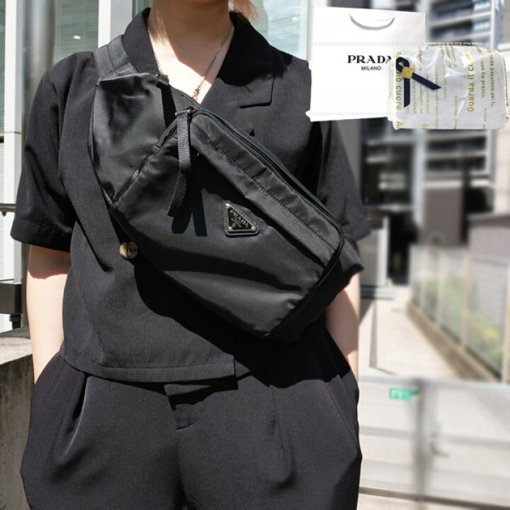 関税負担なし☆PRADA Re-Nylon and Saffiano クロスボディバッグ  