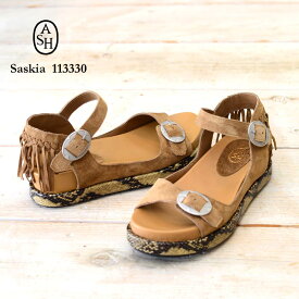 【SALE】【送料無料】ASH(アッシュ)Saskia 113330(コンフォート　サンダル　フリンジ　フットベッド)