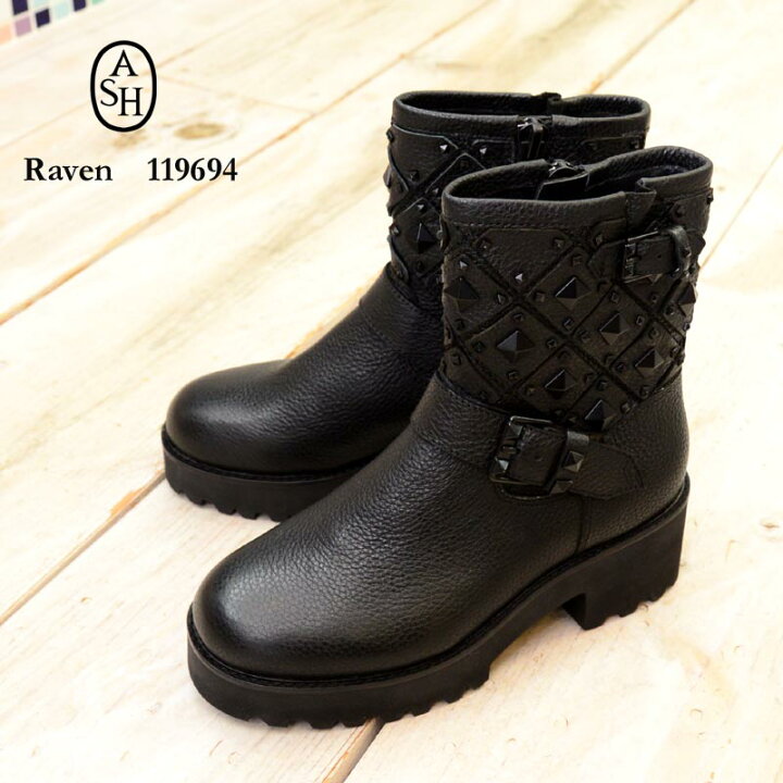 楽天市場】ASH(アッシュ)Raven 119694(エンジニア ブーツ スタッズ 
