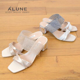 ALUNE(アルネ)クリアーヒールサンダル[サンダル　メッシュ　ゴールド　シルバー　レディース]853006