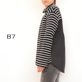 【15％OFF】B7(べーセッツ)ニットボーダー配色TOPS(ニット ボトルネック　ボーダー　レディース)9595048