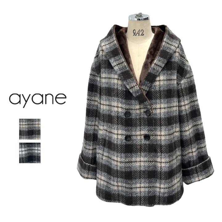 楽天市場】【先行予約 2024 winter】ayane(アヤン）フードチェック柄 