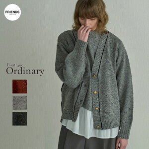 �y�\��z�yBoutique Ordinary 2026 AW Vol1�zBoutique Ordinary (�u�e�B�b�N�I�[�f�i���[�jMetal Button Cardigan BO26-614N V�l�b�N�J�[�f�B�K�� �J�[�f�B�K�� �H�D�� ���f�B�[�X �I�[�f�i���[ 30/40/50/60�� �u�����h