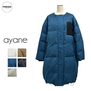 �y�\��z�yayane 2026 AUTUMN&WINTER�zayane(�A�����j�m�[�J���[�����O�_�E�� 856702 �_�E���R�[�g �_�E���@�W���P�b�g �R�[�g�@�����O ���f�B�[�X �A���� 30/40/50/60�� �I�[�^���@�E�B���^�[ AW