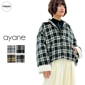 �y�\��z�yayane 2026 AUTUMN&WINTER�zayane(�A�����j�`�F�b�N�����L���g�u���]�� 856714 �`�F�b�N�u���]�� �W���P�b�g �u���]�� �L���g�W���P�b�g �H�D�� ���f�B�[�X �A���� 30/40/50/60�� �I�[�^���@�E