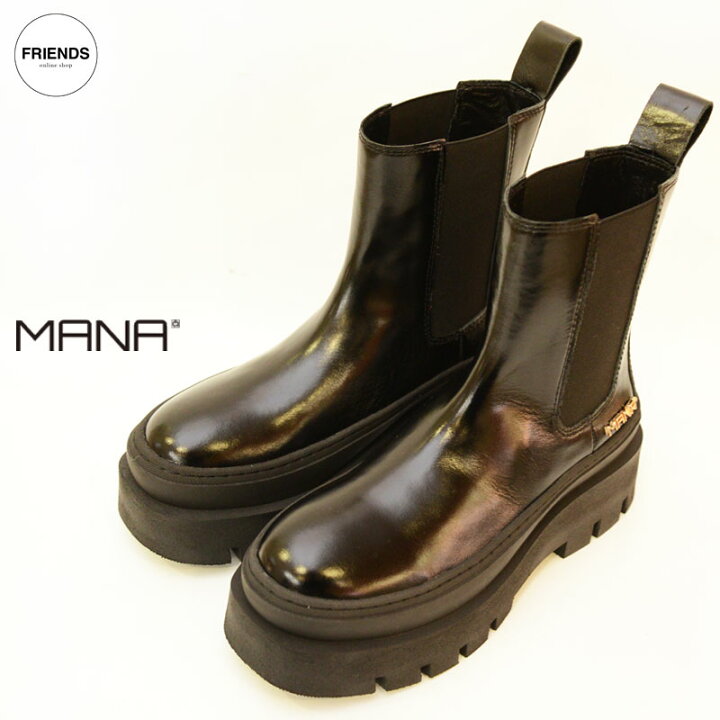 楽天市場】MANA(マナ) 厚底レザーサイドゴアブーツ 547084 厚底ブーツ 