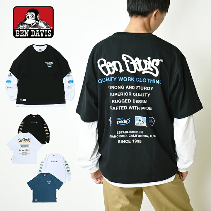 楽天市場】【15％OFF】 BEN DAVIS ベンデイビス レイヤードTシャツ  