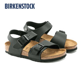 【10％OFF】【国内正規品】 BIRKENSTOCK ビルケンシュトック ニューヨーク キッズ サンダル (ブラック) ナロー幅 幅狭 New York Kids / ビルコフロー 合皮 ストラップサンダル キッズ用 子供用 女の子 男の子 黒 靴 (0187603)