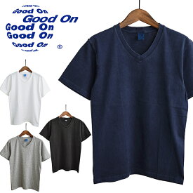 【クロネコゆうパケット送料無料】 Good On グッドオン ショートスリーブ VネックTシャツ S/S V-NECK TEE / 半袖Tシャツ 無地 Vネック ピグメントダイ 後染め メンズ USAコットン GOST1001