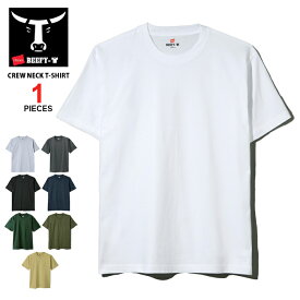 【メール便送料無料】 Hanes BEEFY T-SHIRT ヘインズ ビーフィー Tシャツ パックT 1P (1枚入) / 半袖Tシャツ 無地 クルーネック Hanes コットン100％ 綿100% インナー タグレス 厚手 ヘビーウェイト 白 ホワイト 黒 ブラック H5180