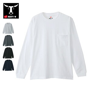 �y���[���֑��������z Hanes BEEFY-T �w�C���Y �r�[�t�B�[ �|�P�b�g�����O�X���[�uT�V���c �p�b�NT 1P (1����) / �����Y �|�P�b�g�t�� ����T ���� ���n ���� Hanes �R�b�g�� �� �z���C�g �� �C���i�[ 