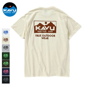 【クーポンで10%OFF対象！5/27まで】【クロネコゆうパケット送料無料】【国内正規品】 KAVU カブー メンズ トゥルーロゴ Tシャツ / True Logo Tee ボックスロゴ 半袖Tシャツ バックプリント スクエアロゴプリント コットン 綿100% (19821842)