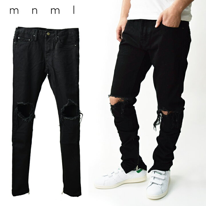 楽天市場】【送料無料】mnml ミニマル M1 DENIM BLACK M1デニム 