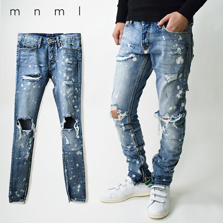 楽天市場】【送料無料】mnml ミニマル M1 SPLASH DENIM BLUE 