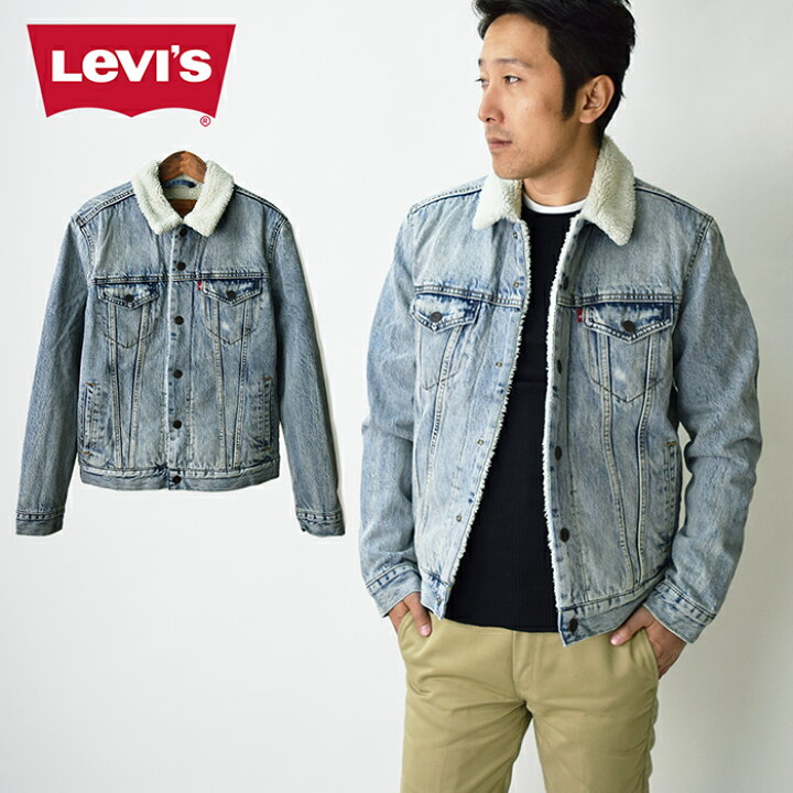楽天市場 25 Off 送料無料 Levi S リーバイス Type3 シェルパトラッカージャケット Fine Line Sherpa ボア デニムジャケット タイプ3 裏ボアジャケット ランチジャケット Gジャン サードモデル ミディアムインディゴ 13 25oz 0049 メンズアウター
