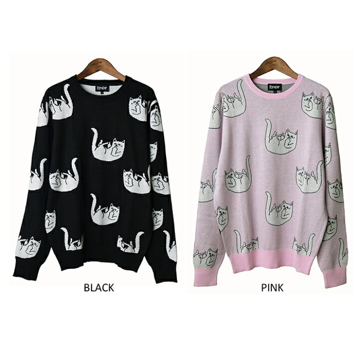楽天市場】RIPNDIP リップンディップ セーター FALLING FOR NERMAL 