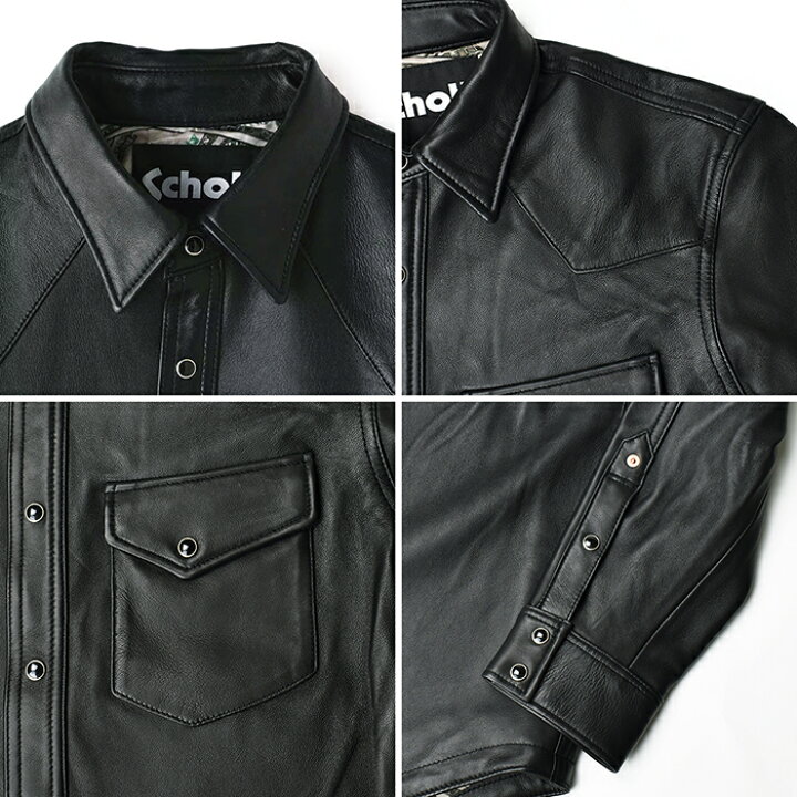 楽天市場】Schott ショット ラムレザー ウエスタンシャツ / メンズ 