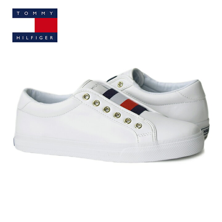 楽天市場 Tommy Hilfiger トミーヒルフィガー Laven レディース スリッポンスニーカー 紐なし シューズ ローカット ホワイト 白 フラッグ 靴 Cloth Harbor クロスハーバー