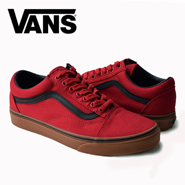 楽天市場】【送料無料】 VANS OLD SKOOL (GUM) RACING RED/BLACK 