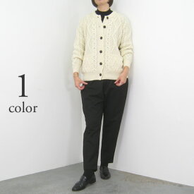 【SALE 20％OFF】aran WOOLLEN MILLS アランウーレンミルズケーブル編み アラン ニット カーディガン [B339]