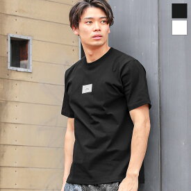 半袖Tシャツ メンズ レディース ボックスロゴ プリント ワンポイント 春 夏 クルーネック メンズTシャツ 半袖Tシャツ カットソー 綿 ホワイト ブラック M L aa-3116