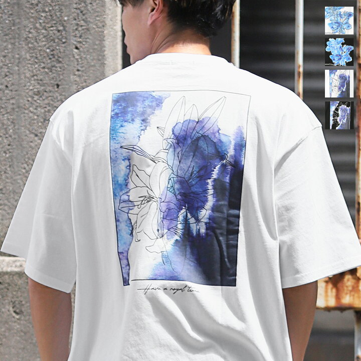 楽天市場】花柄メンズ 半袖Tシャツ ビッグシルエット カットソー 春 春  