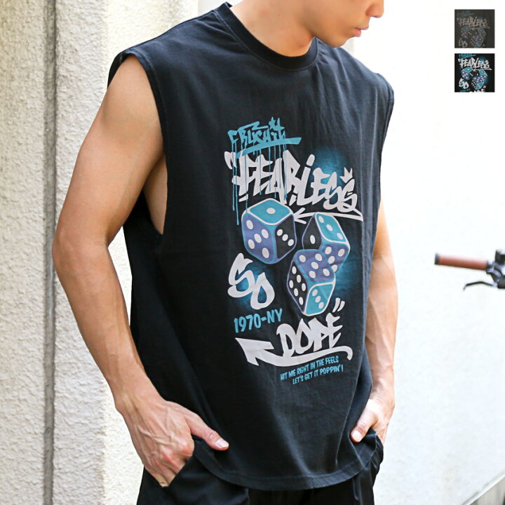 楽天市場】メンズ トップス スリーブレスTシャツ ノースリーブTシャツ 