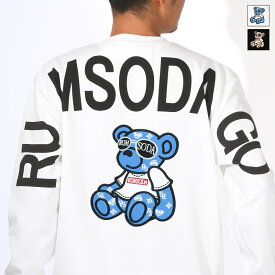 【送料無料】オーバーサイズ ダブルフェイス ゆったり テディベア RUMSODA ラムソーダ トレーナー スウェット メンズ 刺繍 アップリケ ワンポイント ロゴ 丸首 クルーネック 韓国 おしゃれ 白 黒 ホワイト ブラック 春服 秋服 20代 30代 40代 M L XL レディース aa-3738