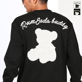 【送料無料】トレーナー スウェット メンズ オーバーサイズ ゆったり ダブルフェイス テディベア PUレザー フェイクレザー 刺繍 アップリケ 丸首 クルーネック ロゴ 韓国 白 黒 ホワイト ブラック 春服 秋服 20代 30代 40代 M L aa-3739