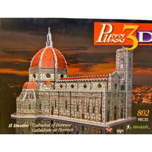 本格仕様の立体模型★フィレンツェ ドゥオーモ聖堂 3Dジグソーパズル(802ピース)  Wrebbit社【並行輸入】