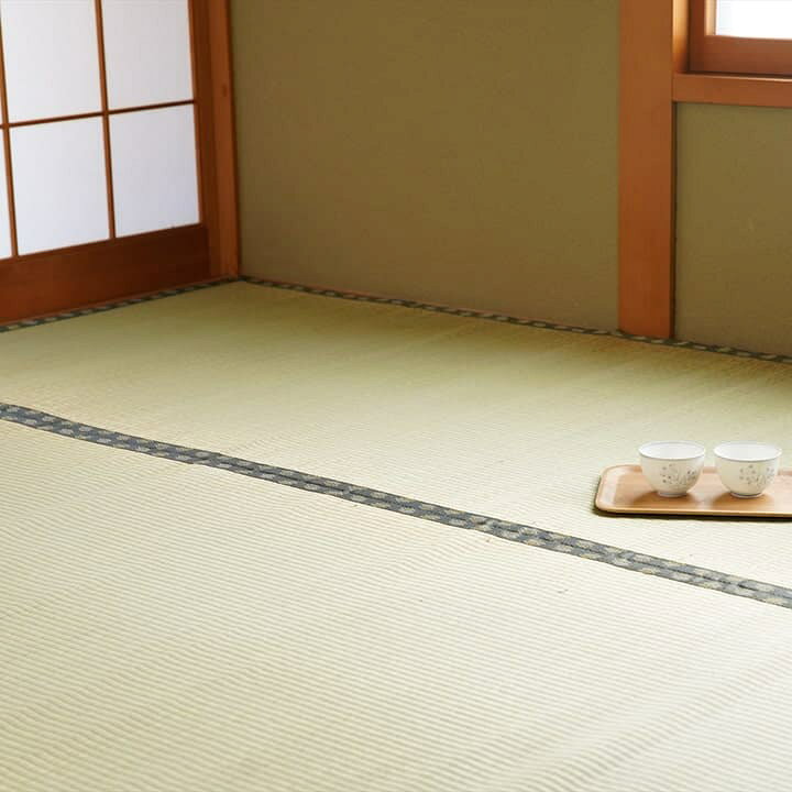 純国産い草 上敷き カーペット 双目織 「松」 団地間4.5畳 約255×255cm 1010030011402