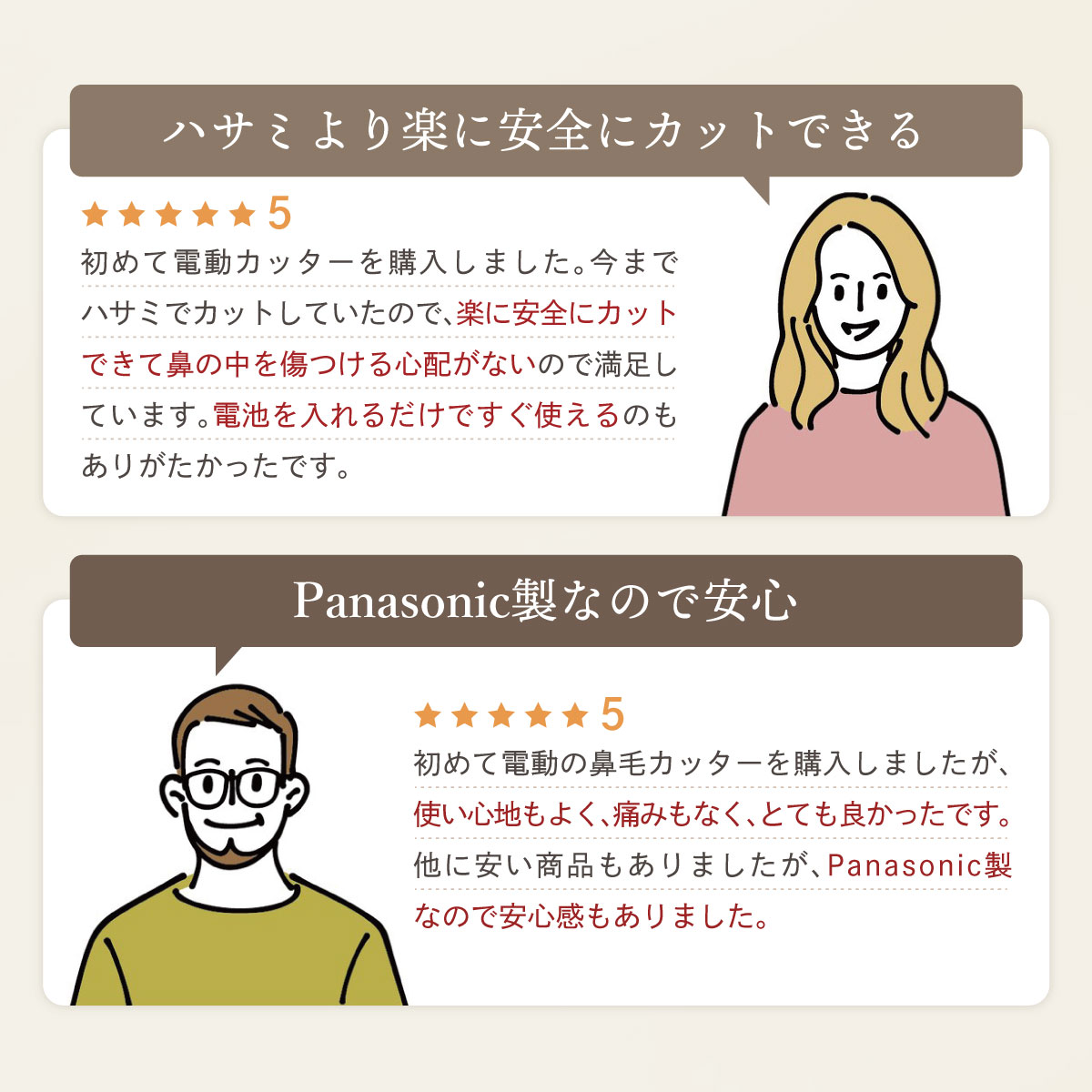 \高評価★4.64/【楽天ランキング1位受賞/正規品】 パナソニック 鼻毛カッター 女性 男性 男女兼用 日本製 正規品 鼻毛 眉毛 耳毛 口周り 髭 鼻毛カッター 女性用 男性用 鼻毛カッターパナソニック エチケットカッター レディース メンズ 男女兼用 鼻毛シェーバー ERGN22 - メイン画像 8
