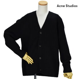 【SPECIAL SALE】アクネストゥディオズ カーディガン メンズ Vネックカーディガン ニット ブラック 黒 Acne Studios KNIT CARDIGAN【送料無料】