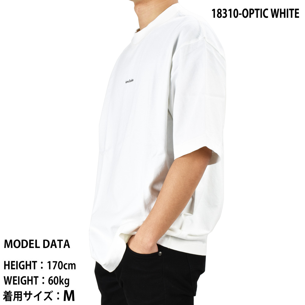 アクネストゥディオズ Tシャツ メンズ カットソー ロゴT オーバーサイズ クルーネック ブラック ホワイト 黒 白 Acne  Studios【送料無料】 | クラウドモーダ