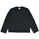 【お買い物マラソンSALE】アクネストゥディオズ ロンT メンズ カットソー ロングTシャツ 長袖Tシャツ クルーネック ブラック 黒 Acne Studios T-SHIRT【送料無料】