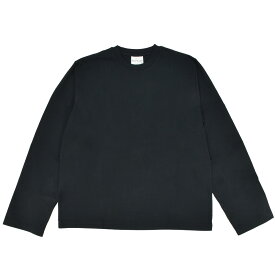 【SPECIAL SALE】アクネストゥディオズ ロンT メンズ カットソー ロングTシャツ 長袖Tシャツ クルーネック ブラック 黒 Acne Studios T-SHIRT【送料無料】