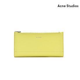 アクネストゥディオズ Acne Studios CG0006-ABT000 WALLET PALE YELLOW 二つ折り長財布 財布 ロングウォレット レザーウォレット レザー イエロー レディース【送料無料】