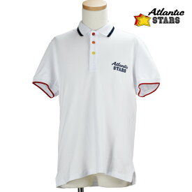 アトランティックスターズ Atlantic STARS AMS1850 VAR1 ポロシャツ トップス 半袖 ワンポイントロゴ ホワイト 白 WHITE メンズ 【送料無料】