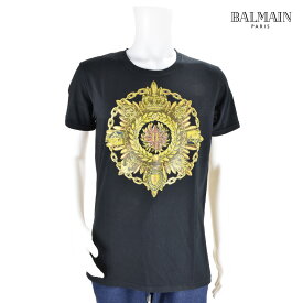 バルマン BALMAIN W6HJ601 I006/NOIR T-SHIET NOIR[c-17]