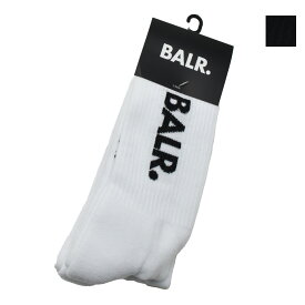 ボーラー 靴下 メンズ ソックス ロゴ クルー丈ソックス 2足セット ホワイト ブラック 白 黒 BALR. SOCKS 2-PACK【送料無料】