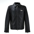 ボーラー レザージャケット メンズ ライダース シングル ジップアップ 本革 レザー メタルロゴ ブラック 黒 BALR. JAX LEATHER JACKET【送料無料】