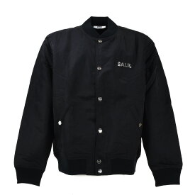 ボーラー ボンバージャケット メンズ ブルゾン メタルロゴ ブラック 黒 BALR. HAZEL UNISEX KICK BOMBER JACKET【送料無料】