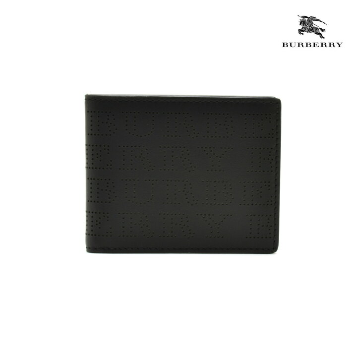 楽天市場】バーバリー BURBERRY 4077815 WALLET BLACK 二つ折り財布  