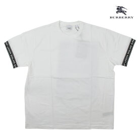 バーバリー Tシャツ メンズ カットソー クルーネック ホワイト 白 BURBERRY WHITE TSHIRT【送料無料】