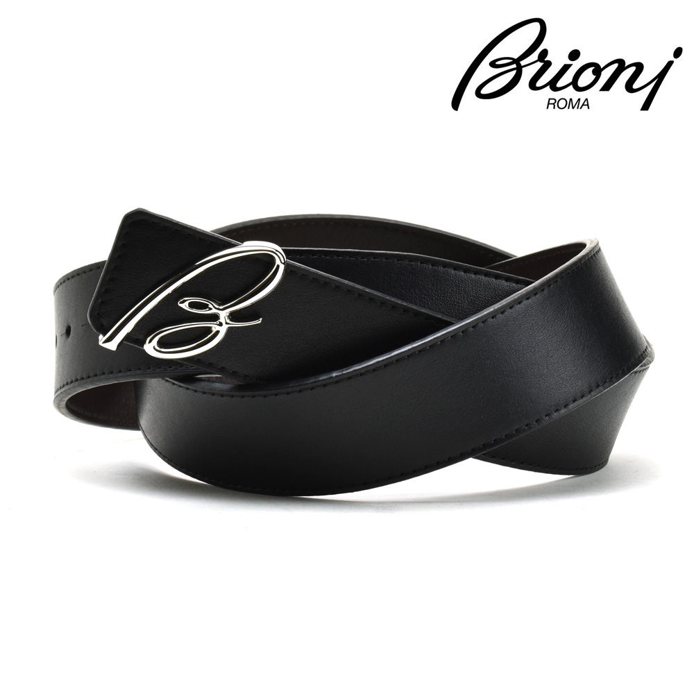 正規品質保証】 Brioni 89cm 茶系 紳士用皮ベルト ブリオーニ - ベルト 