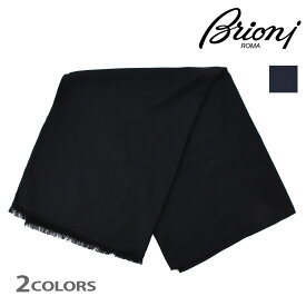 ブリオーニ ストール メンズ スカーフ カシミア シルク ブラック ネイビー 黒 紺 BRIONI 【送料無料】